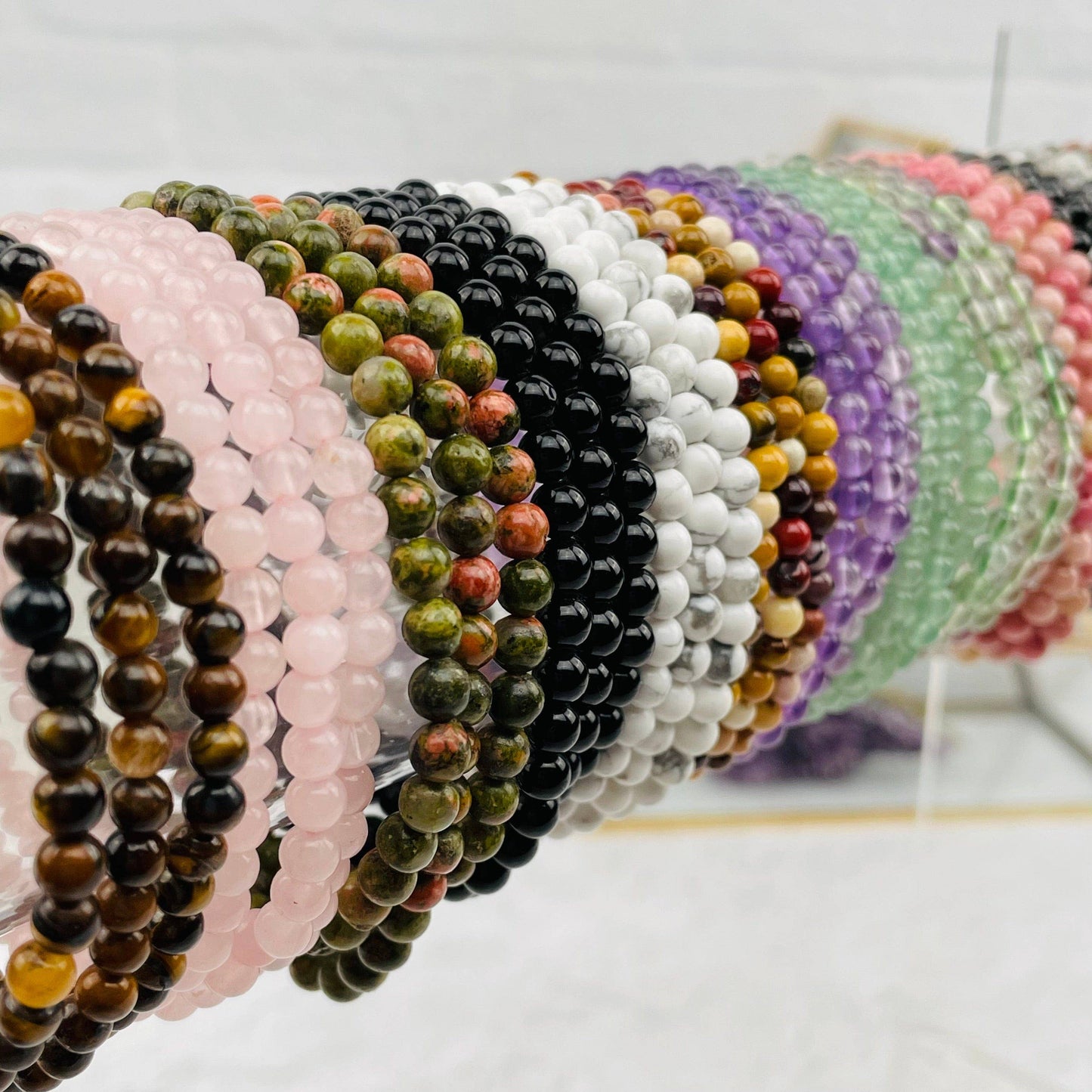 Amethyst 4mm Gemstone Bracelets