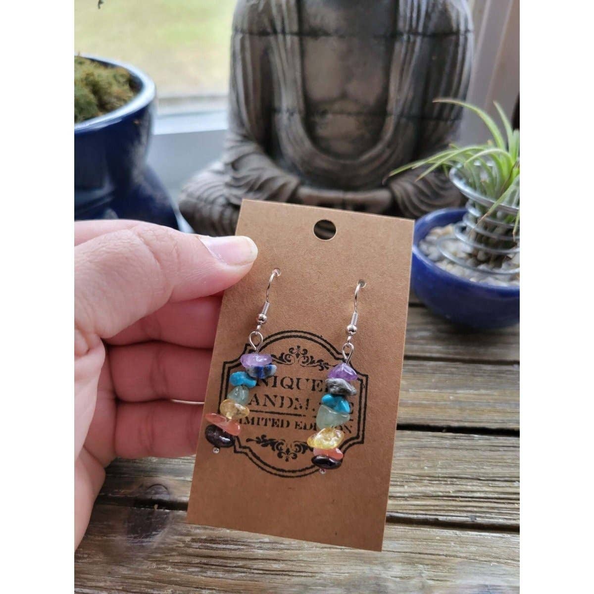 Stacked Stone Earrings | Bohemian Sty