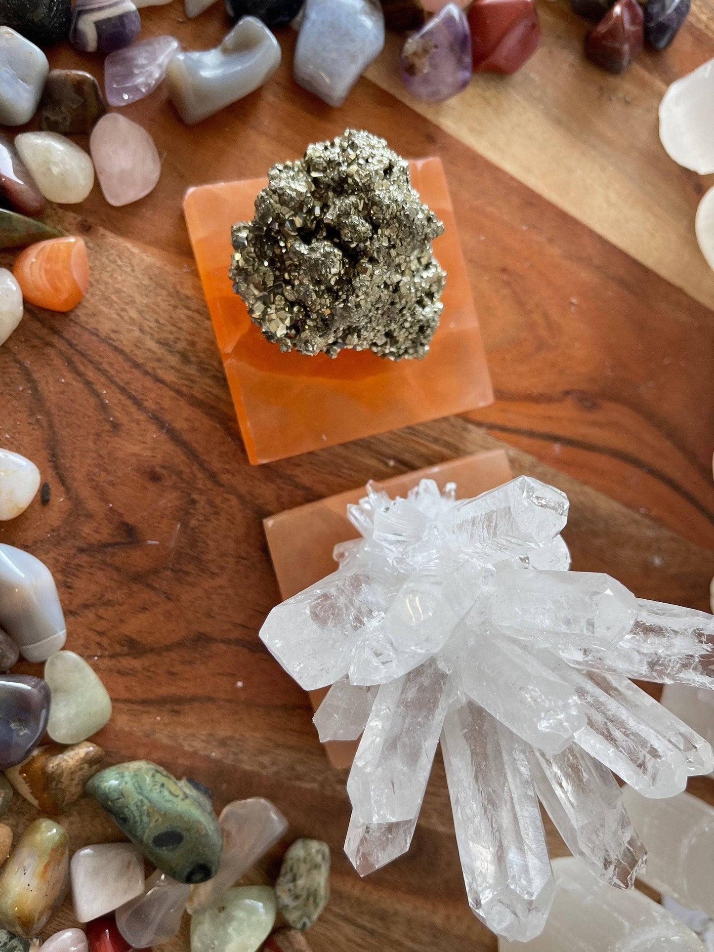 Polished Selenite Charging Station Round crystal plate, Crystal cleansing/charging Round 3.5