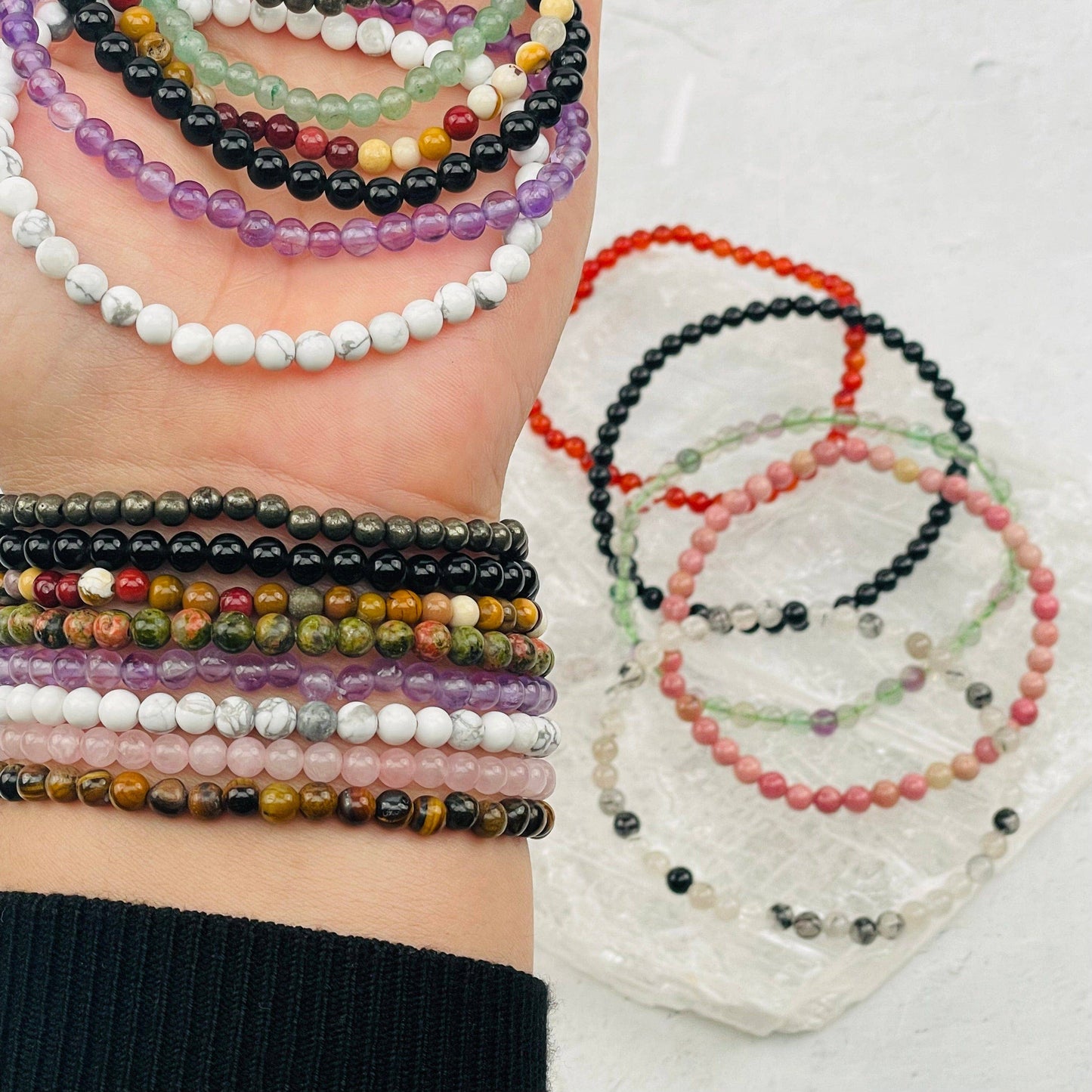 Amethyst 4mm Gemstone Bracelets