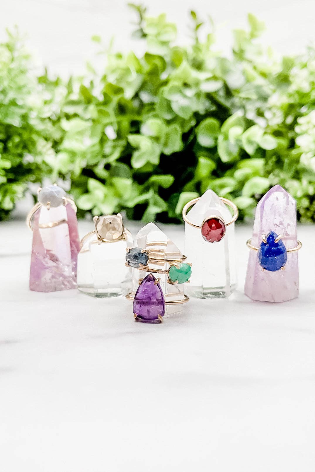 Garnet Oval Ring: Gold Filled / US 9 / Hammered