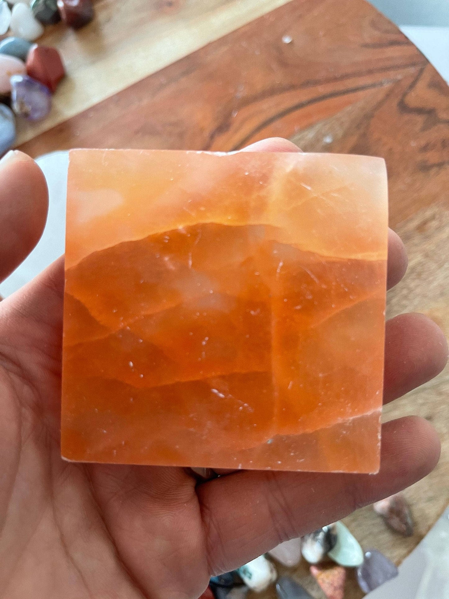 Polished Selenite Charging Station Round crystal plate, Crystal cleansing/charging Round 3.5