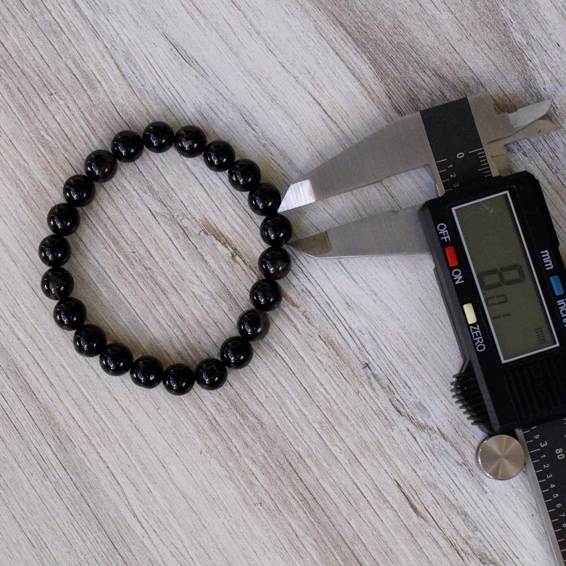 Black Tourmaline Bracelet 6mm (Crystals & Stones): 6mm