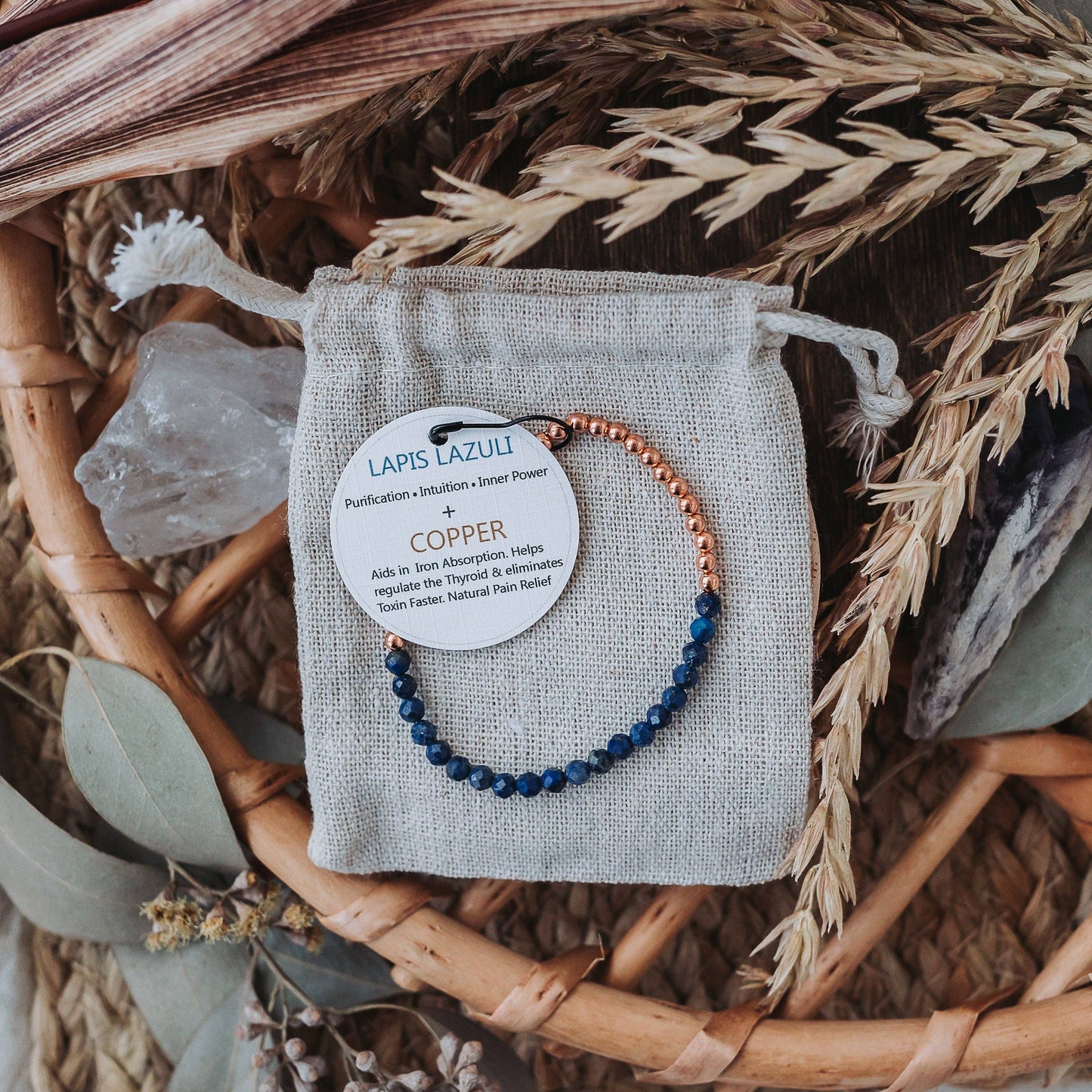 Dainty and Elegant Multi-Faceted Lapis Lazuli beads + Genuin