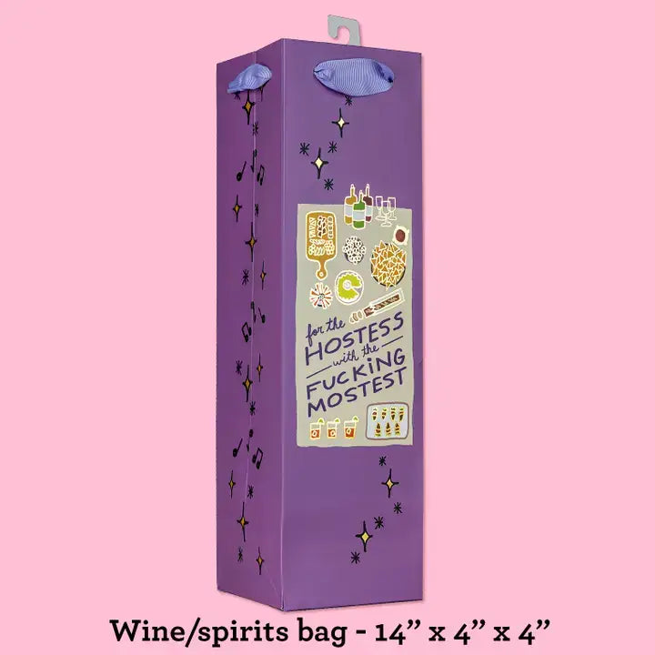 Hostess With the F'ing Mostest deluxe wine bag