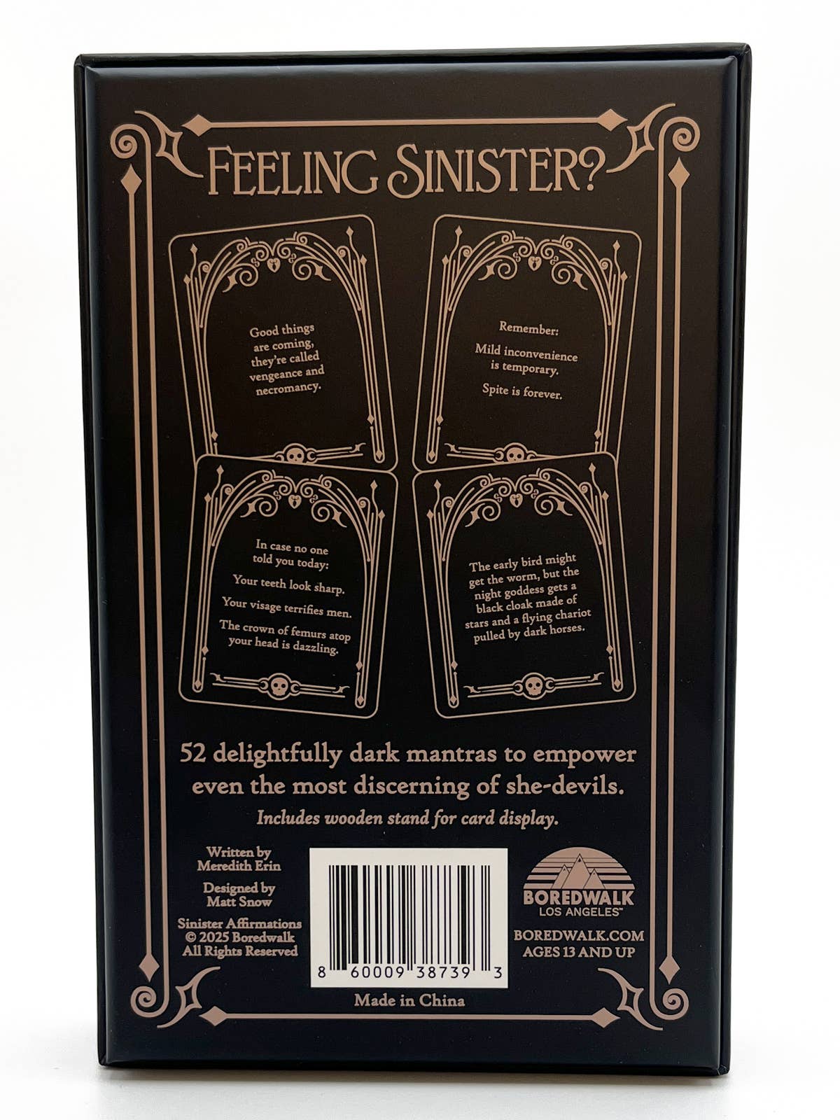 Sinister Affirmations Card Deck