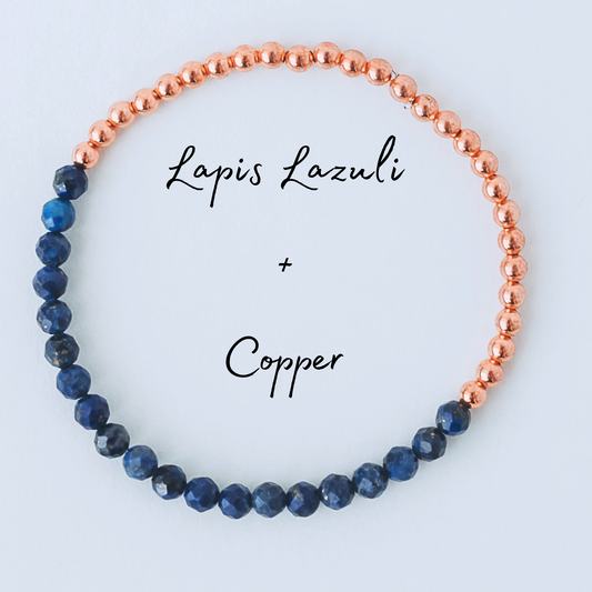 Dainty and Elegant Multi-Faceted Lapis Lazuli beads + Genuin