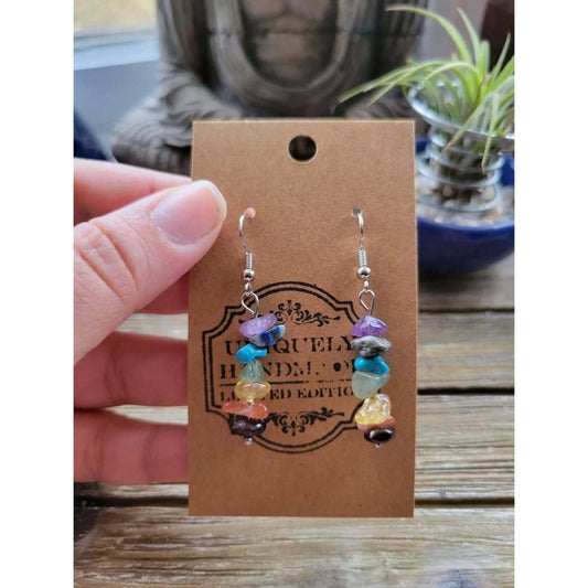 Stacked Stone Earrings | Bohemian Sty