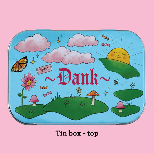 Dank stash tin (purse-size food-safe tin box)