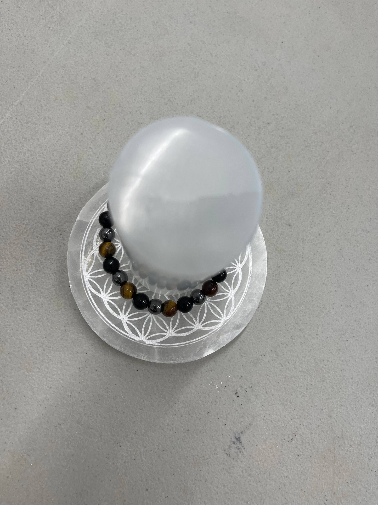Selenite Bracelet Holder - Harmonizer with charging plate combo  