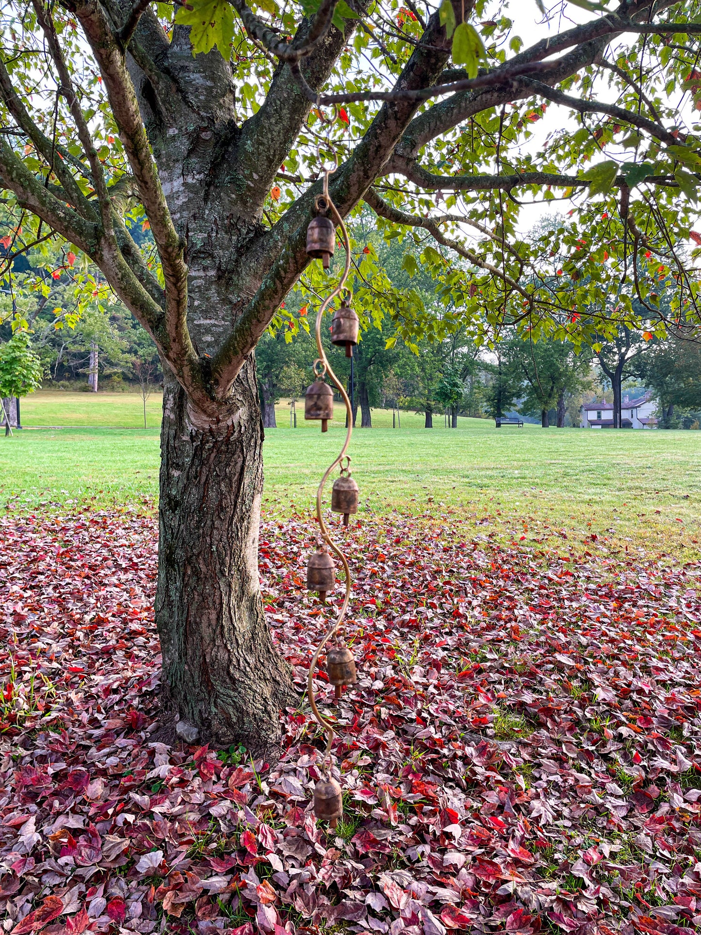 Curved Stem Bell Wind Chimes: 7 Bells