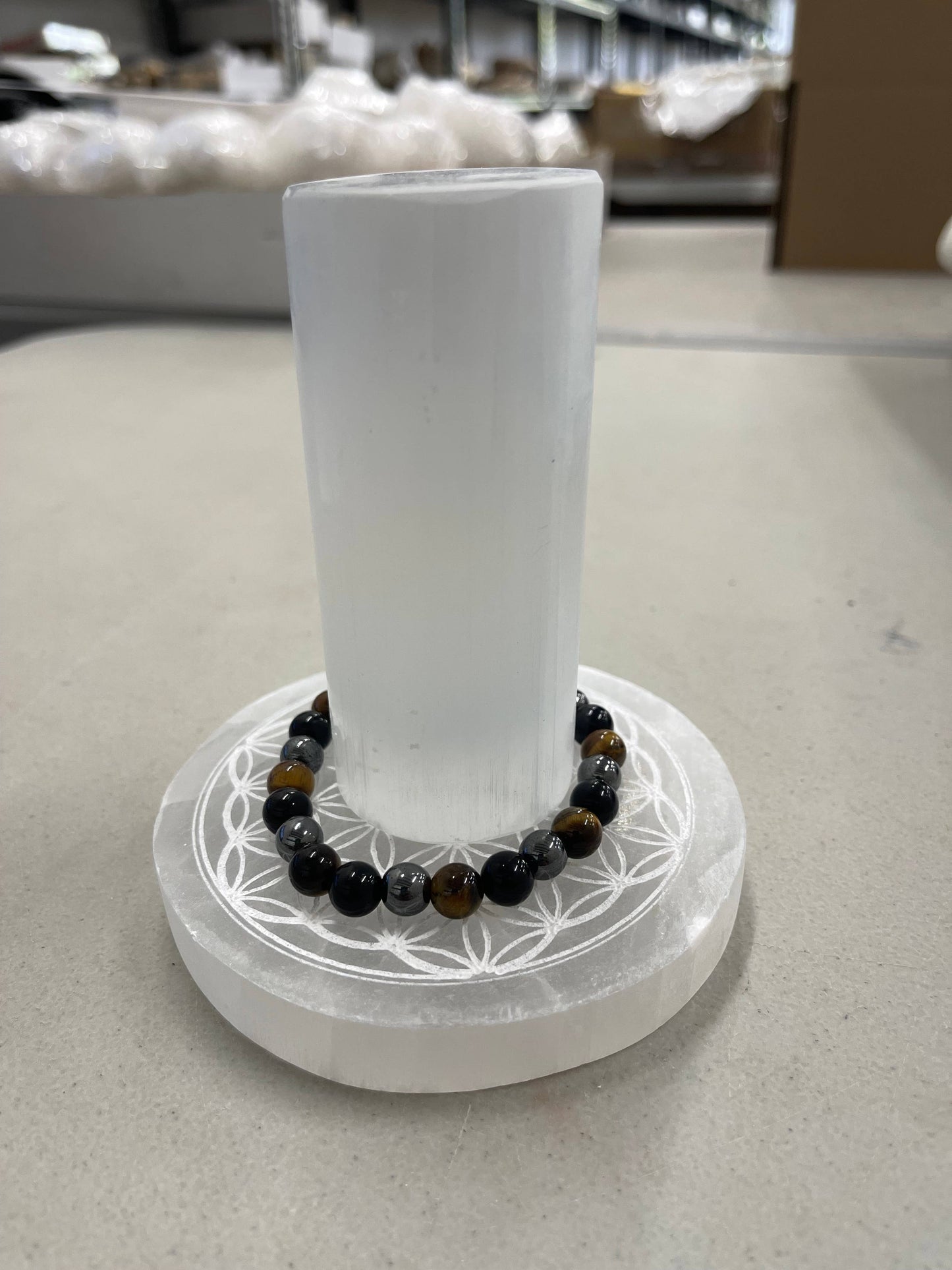 Selenite Bracelet Holder - Harmonizer with charging plate combo  