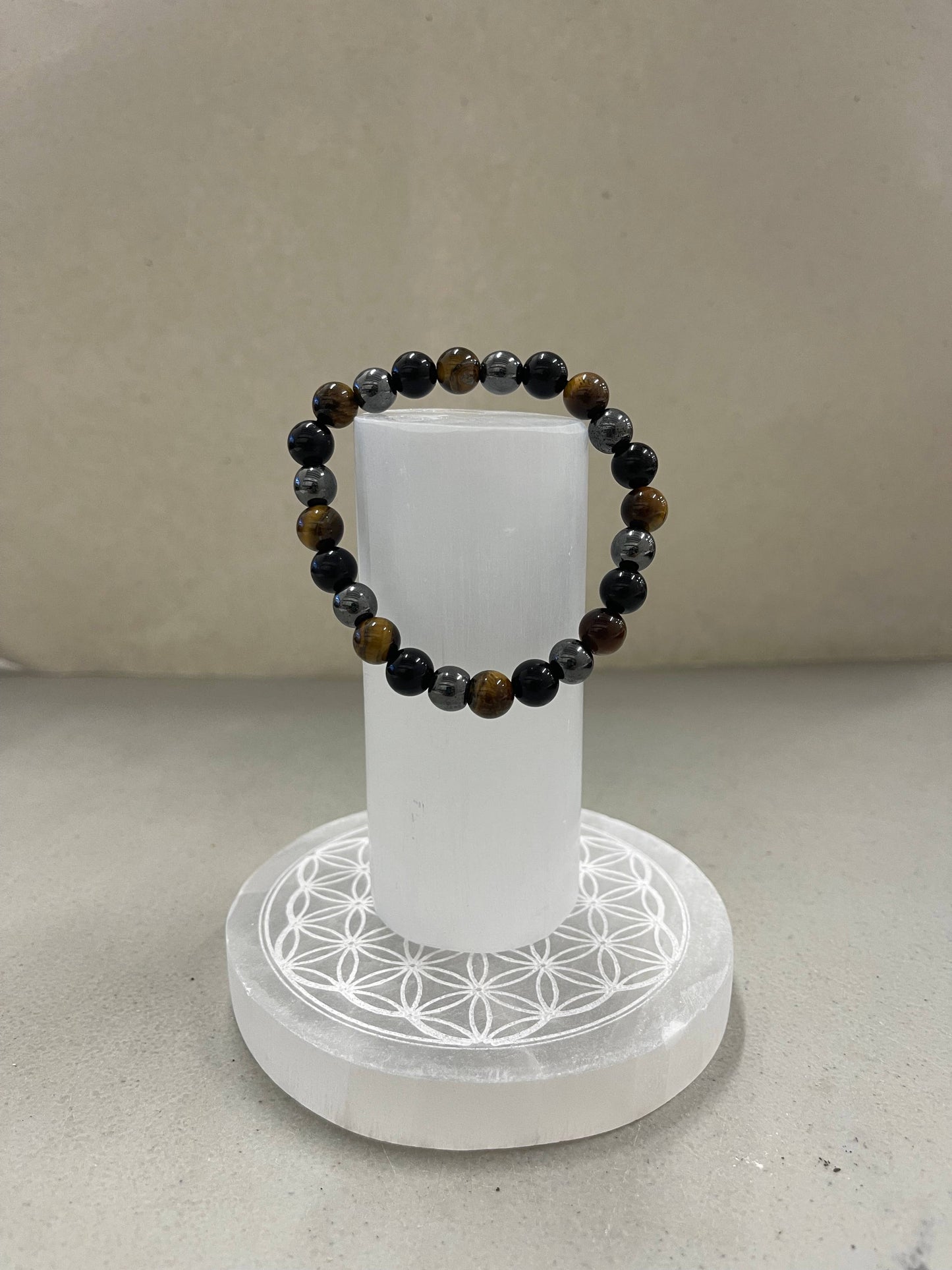 Selenite Bracelet Holder - Harmonizer with charging plate combo  