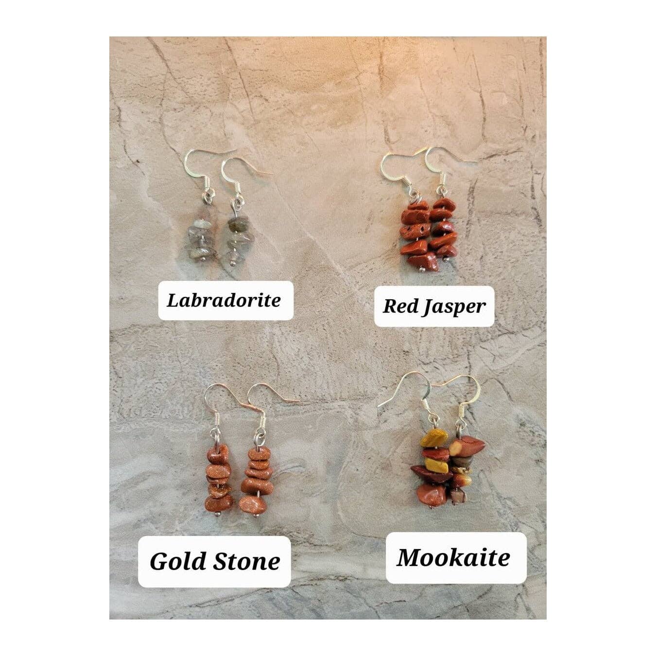 Crystal Earrings Bohemian Style: Lapis Lazuli / Silver