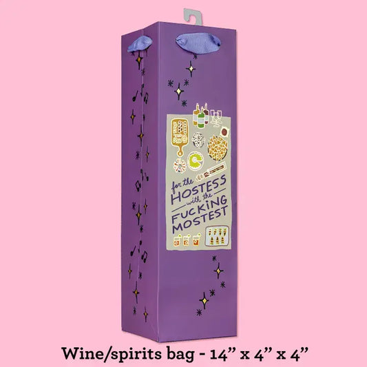 Hostess With the F'ing Mostest deluxe wine bag