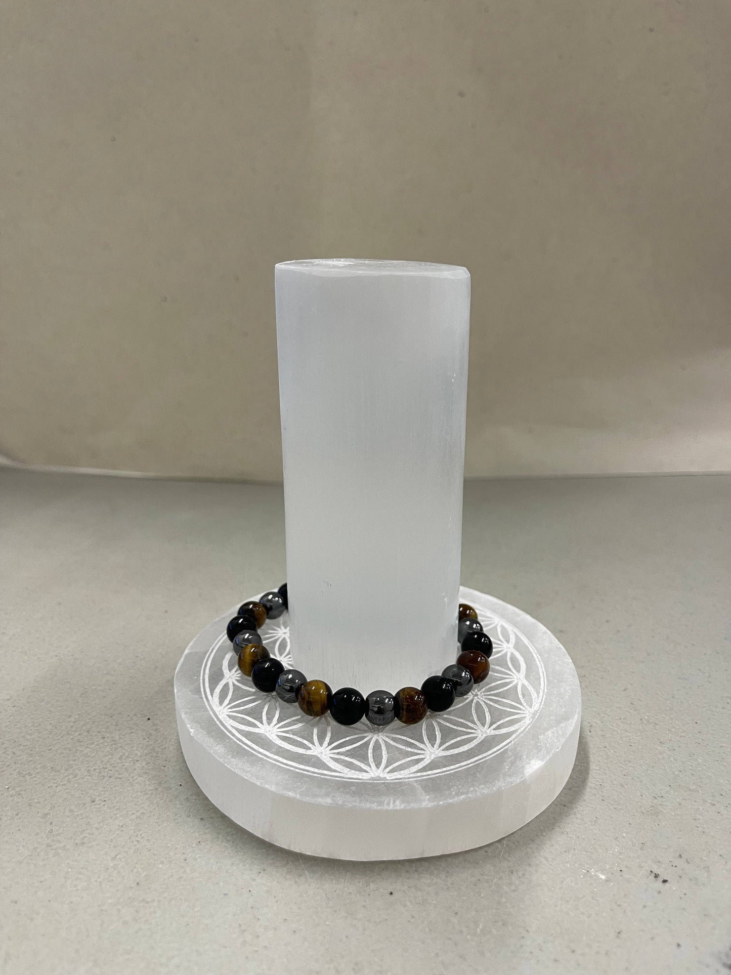 Selenite Bracelet Holder - Harmonizer with charging plate combo  